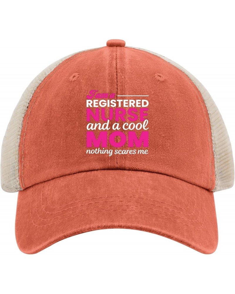 Registered Nurse and Dog Mom Trucker Cap Funny Pickleball Cap for Womens Workout Hat Trendy Sun Visor Hat Saffron02 $10.99 Su...