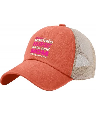 Registered Nurse and Dog Mom Trucker Cap Funny Pickleball Cap for Womens Workout Hat Trendy Sun Visor Hat Saffron02 $10.99 Su...