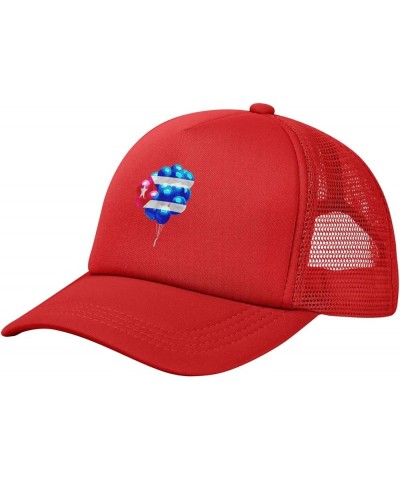 Dad Hat/Cap Mesh Baseball Cap Adjustable Trucker Hat Unisex Red $11.69 Baseball Caps