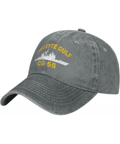 USS Leyte Gulf CG 55 Flag Baseball Caps Denim Hats Cowboy Knit hat Fisherman's hat Gray $12.43 Baseball Caps