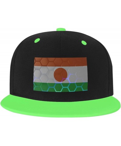 Flag of Niger Baseball Cap for Men Women Snapback Hat Adjustable Flat Bill Hats Green $14.58 Baseball Caps