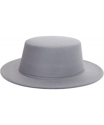 Classic Women Fedoras Hats Winter Vintage Retro Jazz Ladies Warm Fashion Cotton Felt Caps Flat Top Casual Girl Hat Khaki $13....