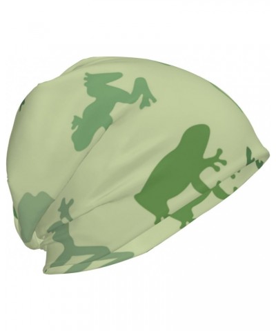 Beanie Hat for Men Women Slouchy Beanie Hats Funny-Camo-Green-Frog Winter Knit Cuffed Beanie Skull Cap $11.54 Skullies & Beanies