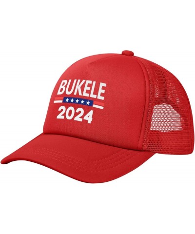 Nayib Bukele 2024 Gifts Trucker Hat Women Mesh Baseball Cap Cowboy Hat Men Dad Hat Adjustable Hat Snapback Hat Black Red $10....