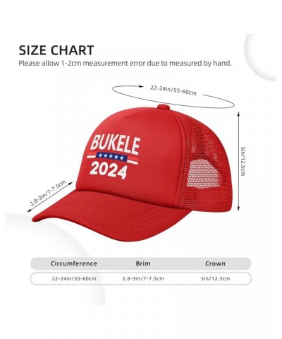 Nayib Bukele 2024 Gifts Trucker Hat Women Mesh Baseball Cap Cowboy Hat Men Dad Hat Adjustable Hat Snapback Hat Black Red $10....