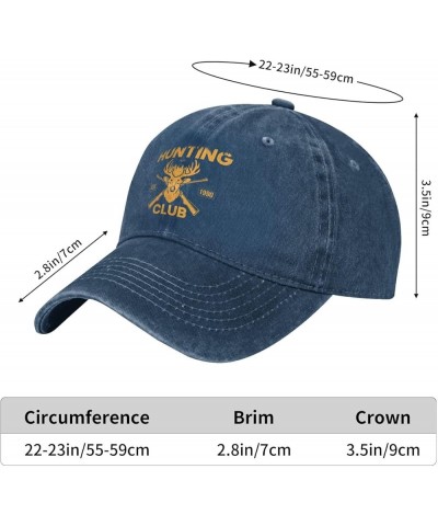 Hunting Club Vintage Baseball Cap Women Men Trucker Caps Golf Dad Hats Navy Blue $10.25 Cowboy Hats