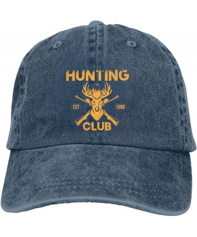 Hunting Club Vintage Baseball Cap Women Men Trucker Caps Golf Dad Hats Navy Blue $10.25 Cowboy Hats