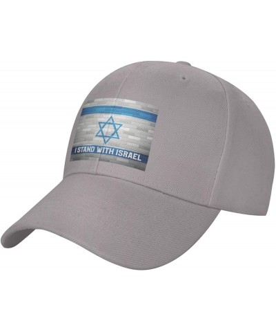 I Stand with Israel Hat Pray for Israel Strong Hat American Stand with Israel Hat Support Israel Cap Men Women Gray $10.31 Ba...