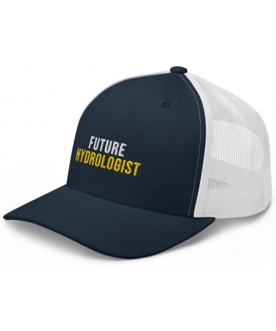 Future Hydrologist Hat (Embroidered Trucker Cap) Hydrologist Apparel Navy/ White $15.99 Baseball Caps