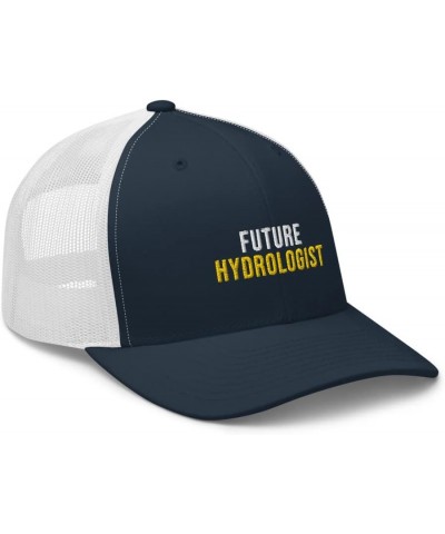 Future Hydrologist Hat (Embroidered Trucker Cap) Hydrologist Apparel Navy/ White $15.99 Baseball Caps