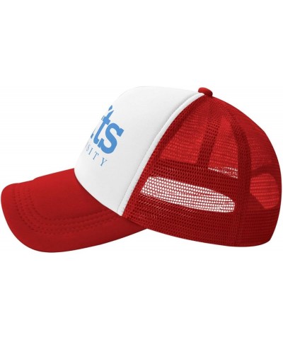 Tufts University Logo Trucker Hats for Both Men and Women - Mesh Baseball Snapback Hats Red $23.42 Baseball Caps