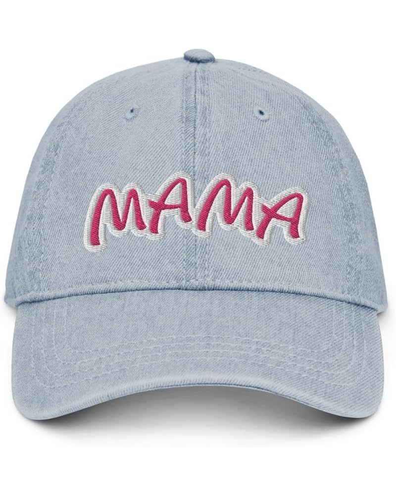 Mama Denim Hat New Mama Strolling Hat Light Blue $17.15 Baseball Caps