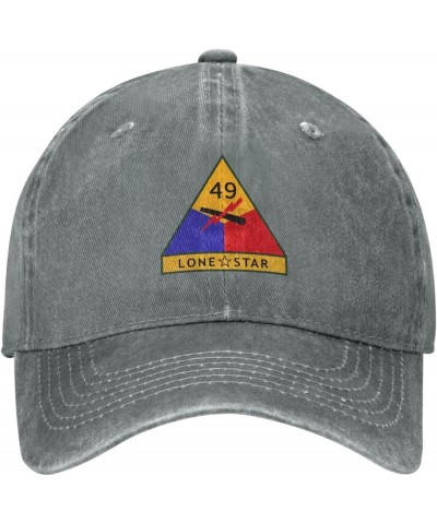 49th Us Armored Division SSI Baseball Cap for Men Women Hats Adjustable Vintage Cowboy Hat Dad Caps Gray $12.51 Baseball Caps