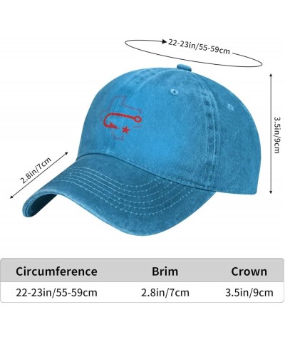 Corpus Christi Hooks Logo Cowboy Hats，Unisex Adjustable for Hat Baseball Cap Casquette Blue $7.64 Cowboy Hats