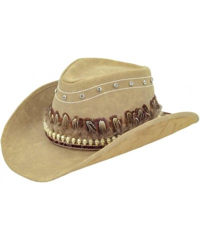 Classical Unisex Leather Cowboy Hats Women Men Western Cowboy Hats for Dad Gentleman Lady Rope Wide Brim Jazz Caps YS3704-5 M...