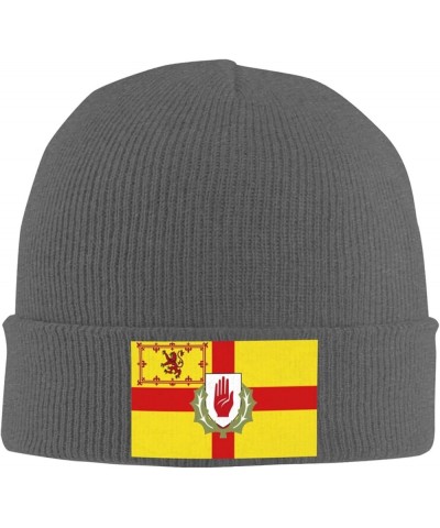 Ulster Scots Flag Cozy Knitted Hat for Winter - Warm Comfort Black Deep Heather $10.88 Skullies & Beanies