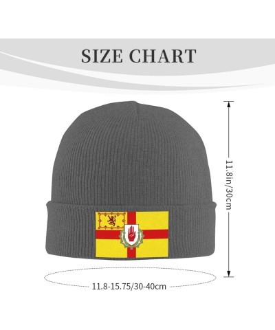 Ulster Scots Flag Cozy Knitted Hat for Winter - Warm Comfort Black Deep Heather $10.88 Skullies & Beanies