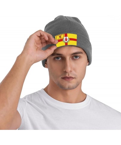 Ulster Scots Flag Cozy Knitted Hat for Winter - Warm Comfort Black Deep Heather $10.88 Skullies & Beanies