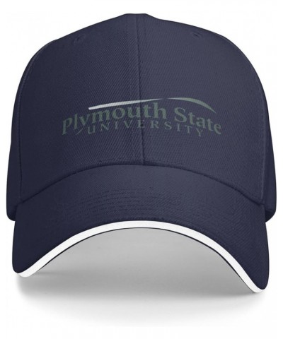 Plymouth A State University Logo Sandwich Cap Unisex Classic Baseball Capunisex Adjustable Casquette Dad Hat Navy Blue $12.99...