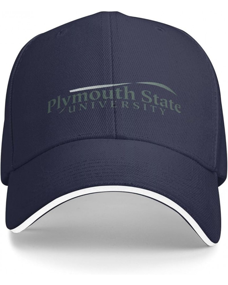 Plymouth A State University Logo Sandwich Cap Unisex Classic Baseball Capunisex Adjustable Casquette Dad Hat Navy Blue $12.99...