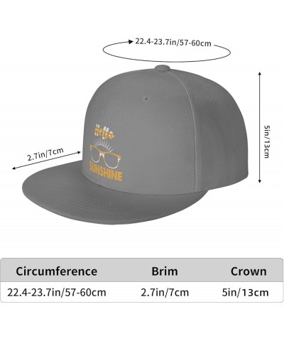 Hello Sunshine Snapback Hats for Men Baseball Cap Trucker Hat Flat Brim Hats Gray $13.05 Baseball Caps