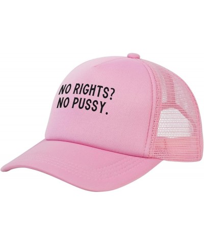 No Rights No Pussy Men's Baseball Cap Original Trucker Hat Adjustable Pink $10.46 Baseball Caps