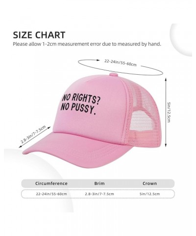 No Rights No Pussy Men's Baseball Cap Original Trucker Hat Adjustable Pink $10.46 Baseball Caps