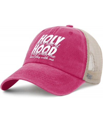 Hat for Womens Retro Half Hood Half Holy Country Hat Men AllBlack Cap Fashionable Unique Gifts for Drivers Pink $11.86 Baseba...