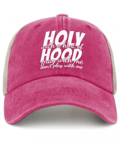 Hat for Womens Retro Half Hood Half Holy Country Hat Men AllBlack Cap Fashionable Unique Gifts for Drivers Pink $11.86 Baseba...