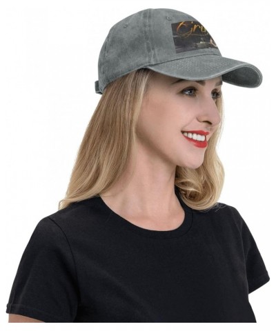 Natti Music Natasha Baseball Cap Vintage Washed Denim Hat Adjustable Unisex Basic Print Sport Outdoor Cap Black Gray $10.30 B...