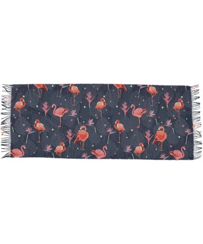 Flamingo Leaves Star Women's Scarf Soft Warm Long Scarves Shawl Wrap for Winter Autumn Home Office Travel $17.39 Scarves