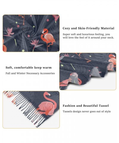 Flamingo Leaves Star Women's Scarf Soft Warm Long Scarves Shawl Wrap for Winter Autumn Home Office Travel $17.39 Scarves