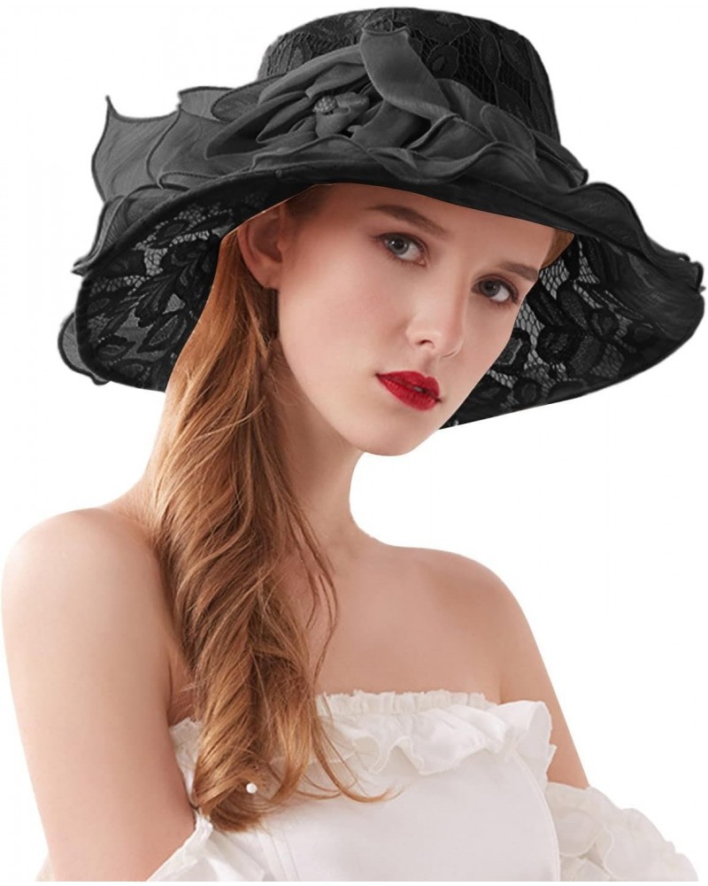 Womens Summer Dress Hat Wide Leaf Flower Bridal Shower Hat Sun Hats Beach Hat Water Hat for Women $14.43 Sun Hats