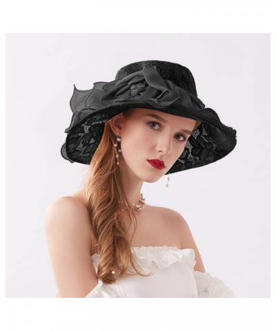 Womens Summer Dress Hat Wide Leaf Flower Bridal Shower Hat Sun Hats Beach Hat Water Hat for Women $14.43 Sun Hats