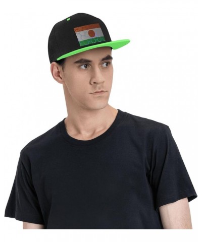 Flag of Niger Baseball Cap for Men Women Snapback Hat Adjustable Flat Bill Hats Green $14.58 Baseball Caps