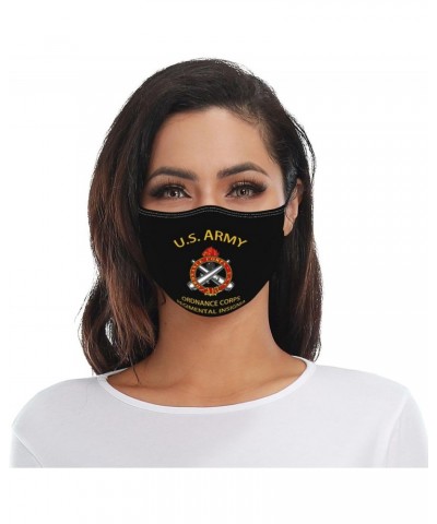 US Army Ordnance Corps Regimental Insignia Veteran Face Mask Washable Reusable Adults Breathable With 2 Filters $13.49 Balacl...