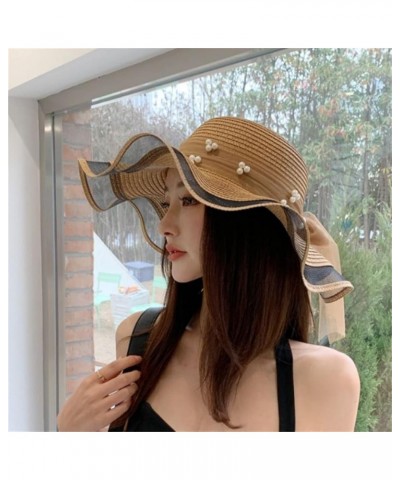 Bucket Hats for Women, Lady Cocktail Tea Party Church Hats Tea Party Wedding Bucket Hat Summer Beach Cap Khaki $9.78 Sun Hats