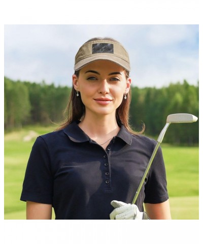 Black Marble Print Stylish Denim Open-Top Sun Hat for Everyday Wear and Sports, One Size-Large $15.05 Sun Hats