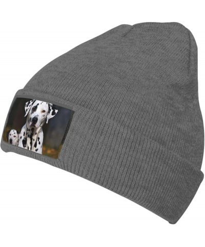 Knitted Hat Dalmatian Dog Print Beanie for Women Soft Warm Beanie Cap Casual Knit Hat Men Winter Beanies Deep Heather $9.68 S...