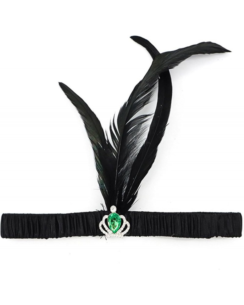 Medieval Style 1920s Headband with Rhinestone&Feather Eye Catching Headbands for Women Headband for Cosplay Performances O $6...