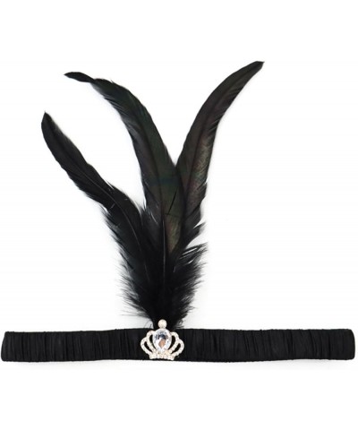 Medieval Style 1920s Headband with Rhinestone&Feather Eye Catching Headbands for Women Headband for Cosplay Performances O $6...