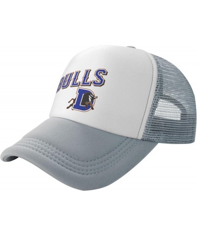 Durham Bulls Logo Trucker Hats for Both Men and Women - Mesh Baseball Snapback Hats Gray $10.08 Baseball Caps