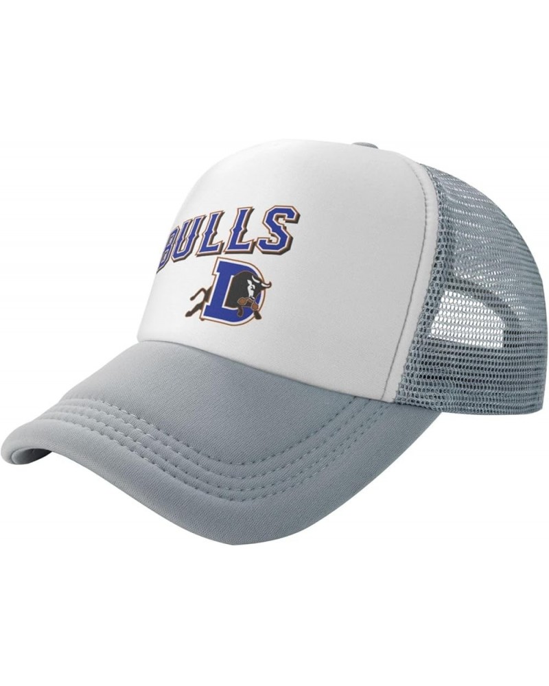 Durham Bulls Logo Trucker Hats for Both Men and Women - Mesh Baseball Snapback Hats Gray $10.08 Baseball Caps