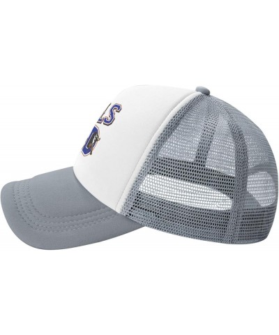 Durham Bulls Logo Trucker Hats for Both Men and Women - Mesh Baseball Snapback Hats Gray $10.08 Baseball Caps