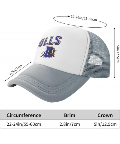 Durham Bulls Logo Trucker Hats for Both Men and Women - Mesh Baseball Snapback Hats Gray $10.08 Baseball Caps