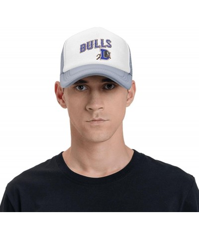 Durham Bulls Logo Trucker Hats for Both Men and Women - Mesh Baseball Snapback Hats Gray $10.08 Baseball Caps