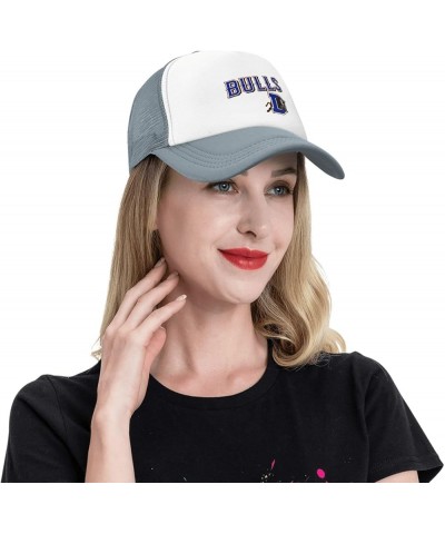 Durham Bulls Logo Trucker Hats for Both Men and Women - Mesh Baseball Snapback Hats Gray $10.08 Baseball Caps