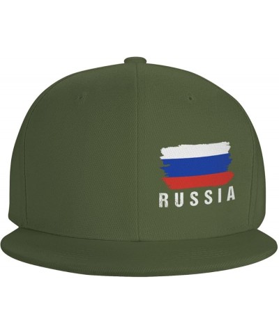 Russia Flag Russian Flag Gifts Trucker Hat Women Baseball Cap Cowboy Hat Men Dad Hat Snapback Hat Black Moss Green $10.66 Bas...