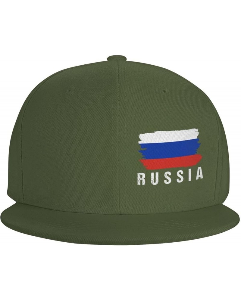 Russia Flag Russian Flag Gifts Trucker Hat Women Baseball Cap Cowboy Hat Men Dad Hat Snapback Hat Black Moss Green $10.66 Bas...