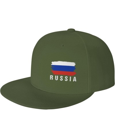 Russia Flag Russian Flag Gifts Trucker Hat Women Baseball Cap Cowboy Hat Men Dad Hat Snapback Hat Black Moss Green $10.66 Bas...